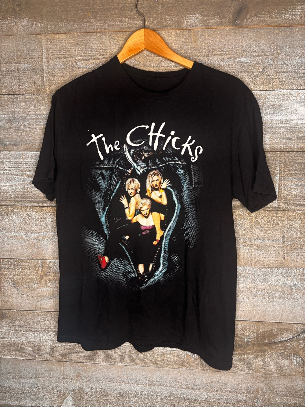 Vintage Y2K 2000s The Chicks Dixie Chicks Graphic Tee in Black band tour t shirt